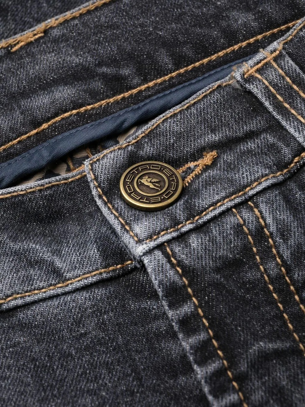 logo-patch slim-cut jeans - 7