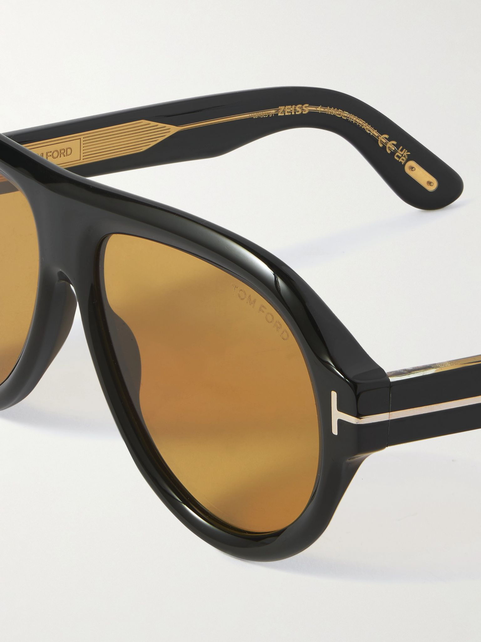 Icon Pilot Aviator-Style Tortoiseshell Acetate Sunglasses Black - 3