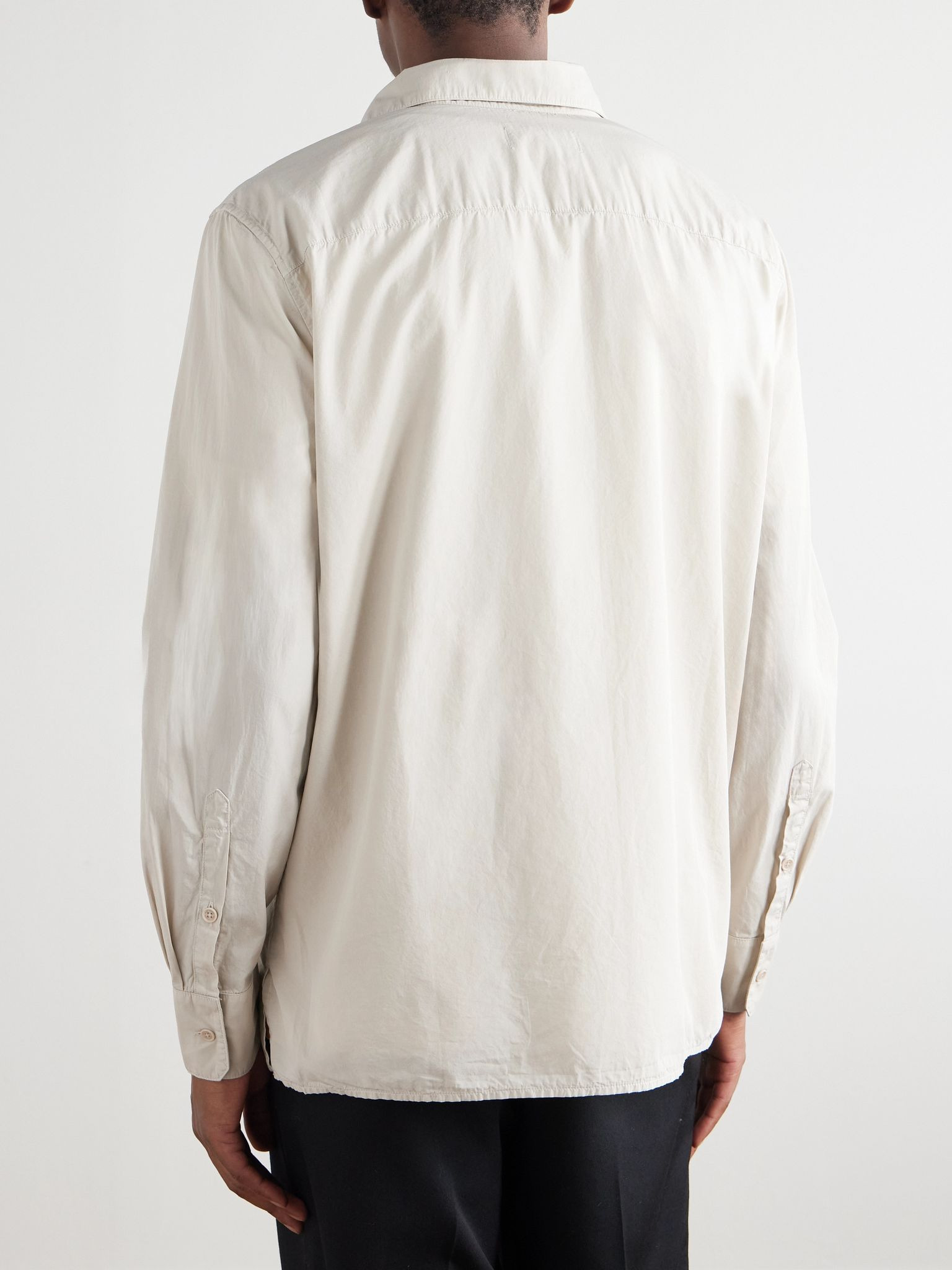 Finn Cotton Oxford Shirt Cream - 4