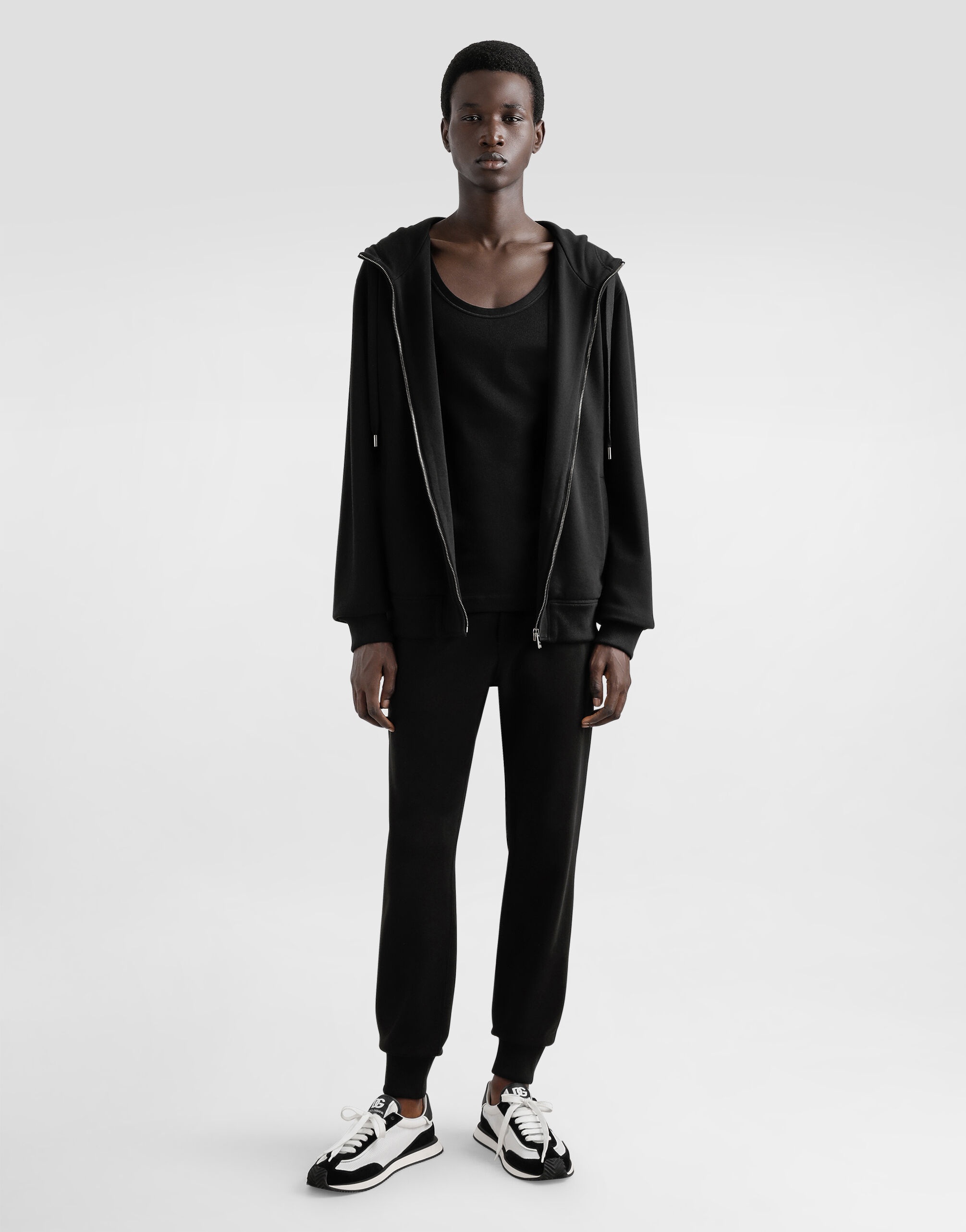 Cotton hoodie with tag - 2
