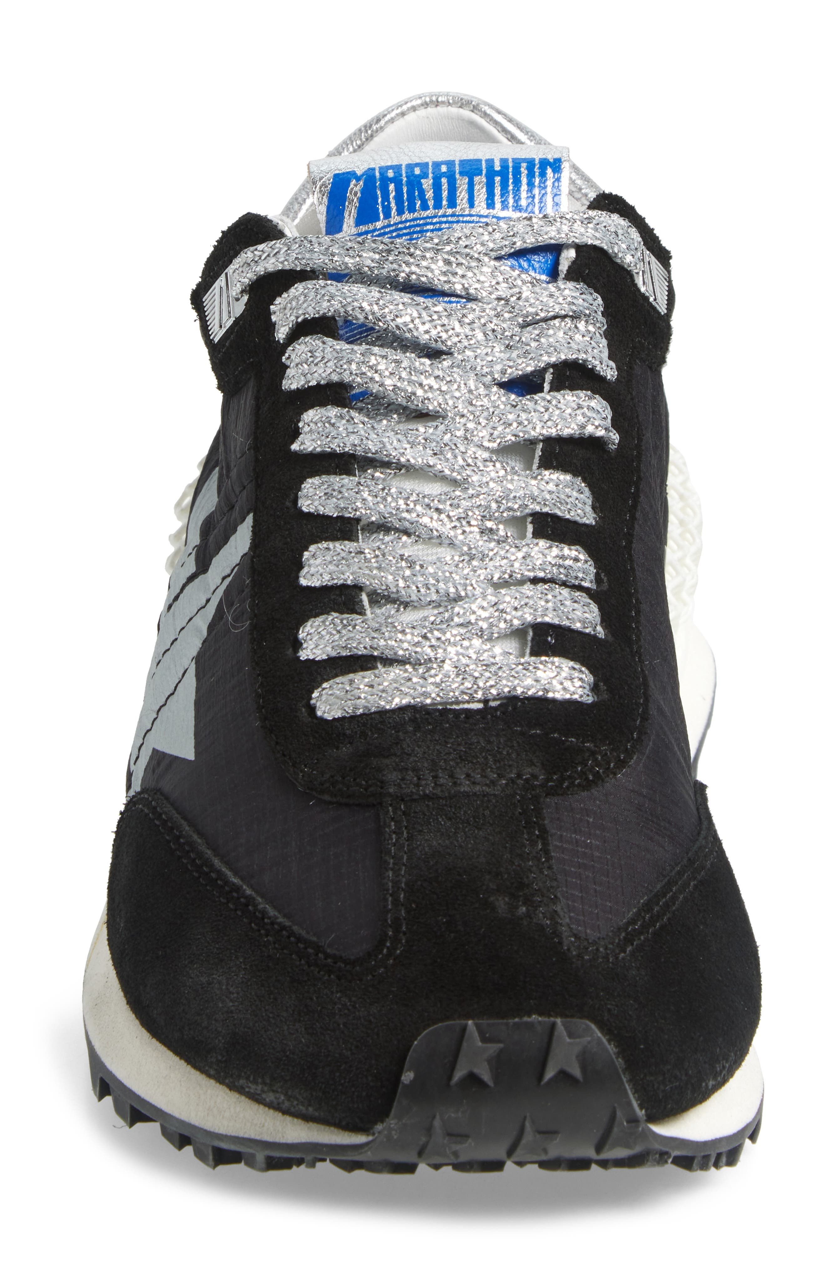 Golden Goose Marathon Sneaker in Black/Silver at Nordstrom - 4