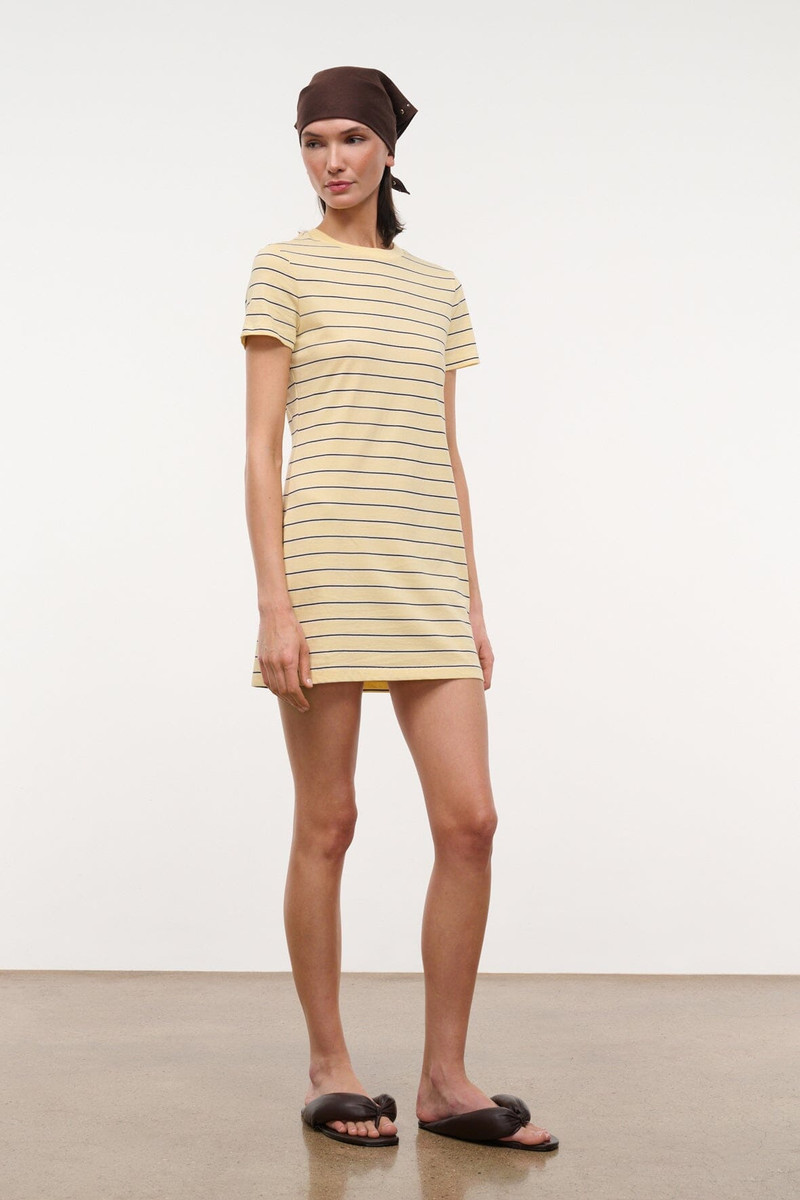 STAUD WADE DRESS MONDAY STRIPE 6