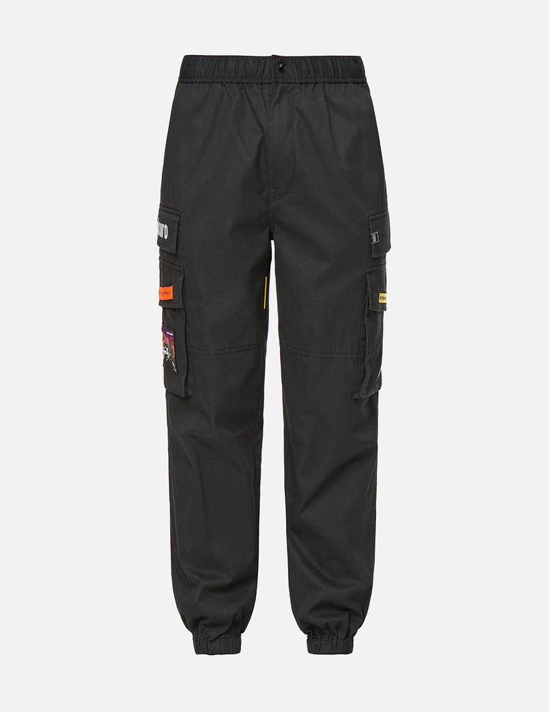 Logo and Seagull Embroidered Cargo Pants 1