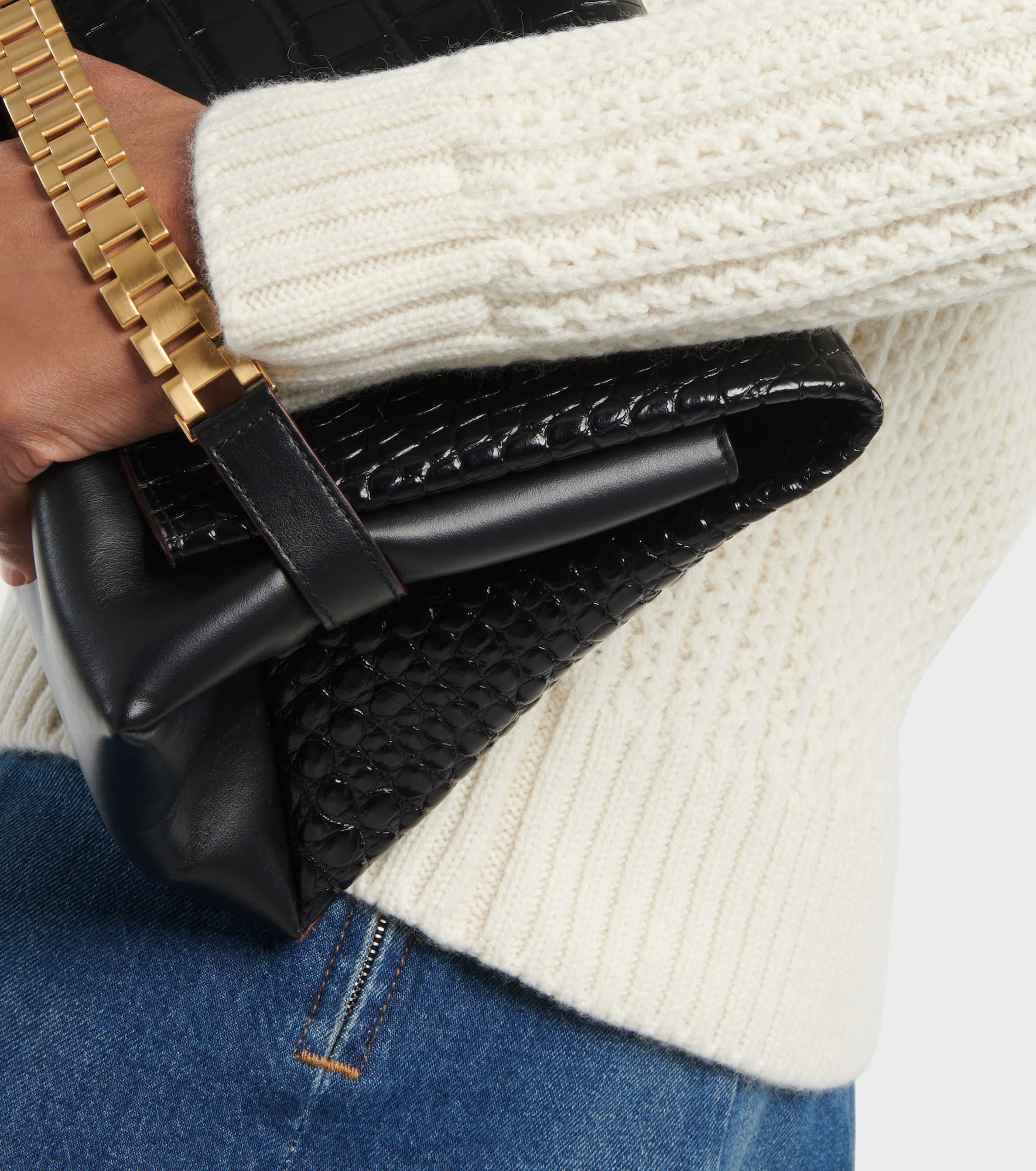 Double-collar wool sweater - 6
