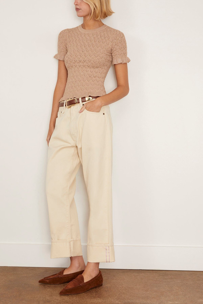 Sea Ruby Knit Tee in Champagne outlook