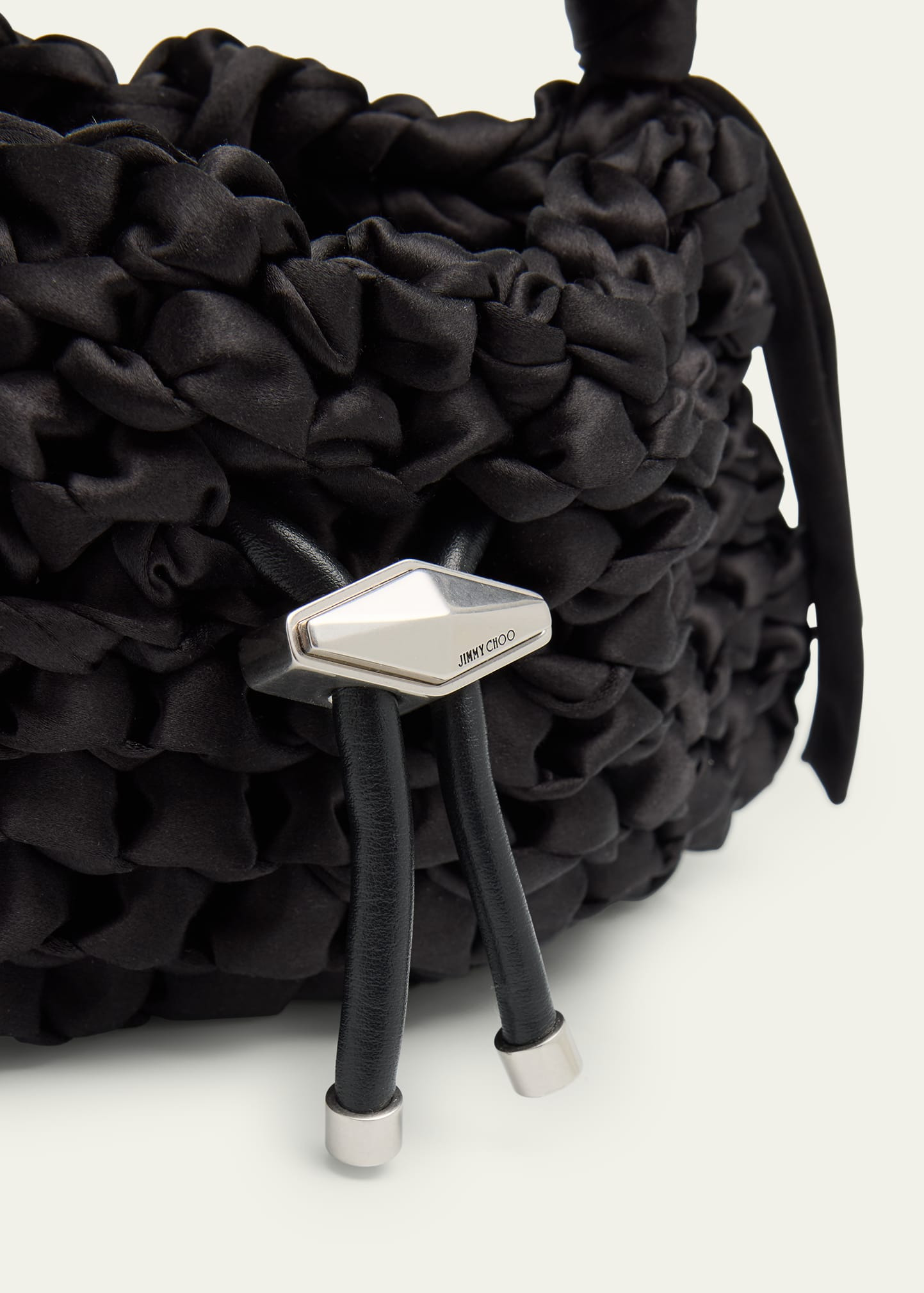 Cinch Small Woven Satin Top-Handle Bag - 5