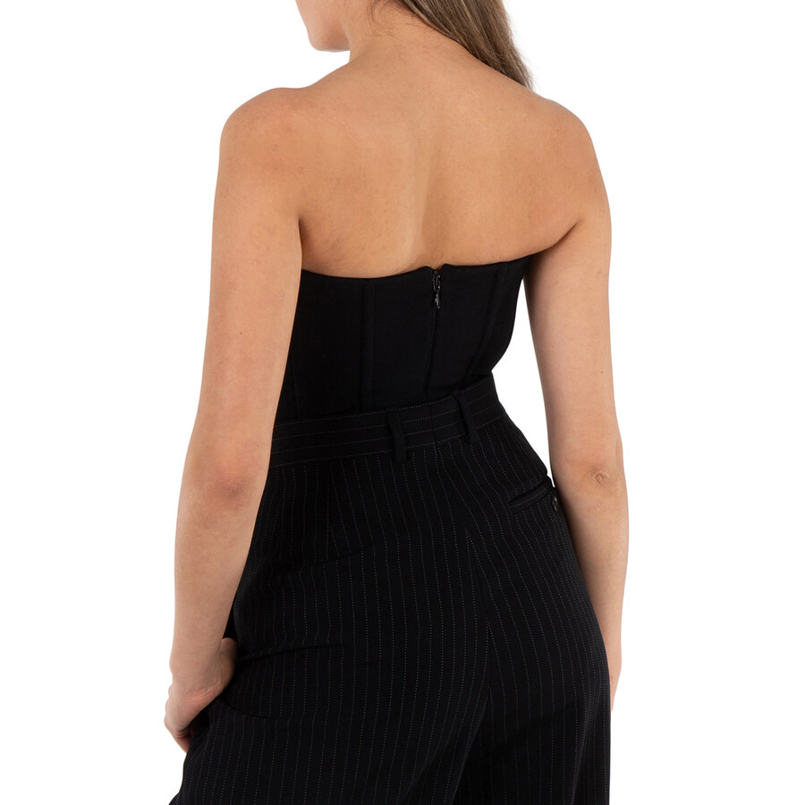 Balenciaga Ladies Black Strapless Bustier Top - 3