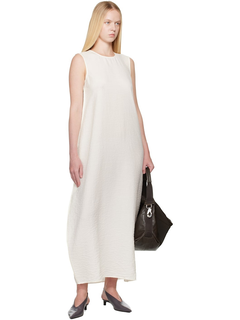 RÓHE Off-White Hammered Silk Shaped Maxi Dress outlook