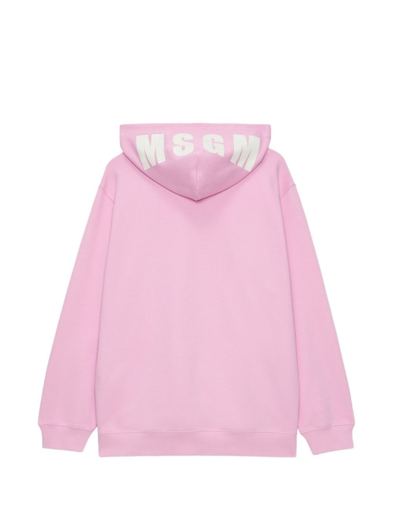 MSGM logo-print hoodie outlook