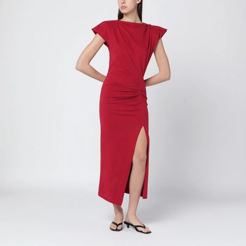 Isabel Marant Long Cherry-Coloured Nadela Jersey Dress Women - 1