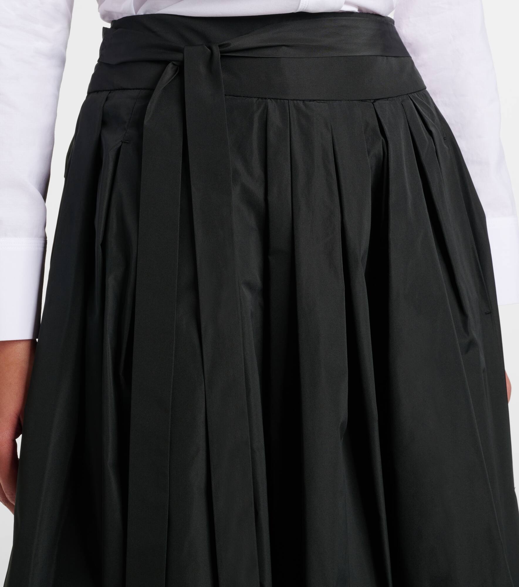 Gea pleated taffeta maxi skirt - 4