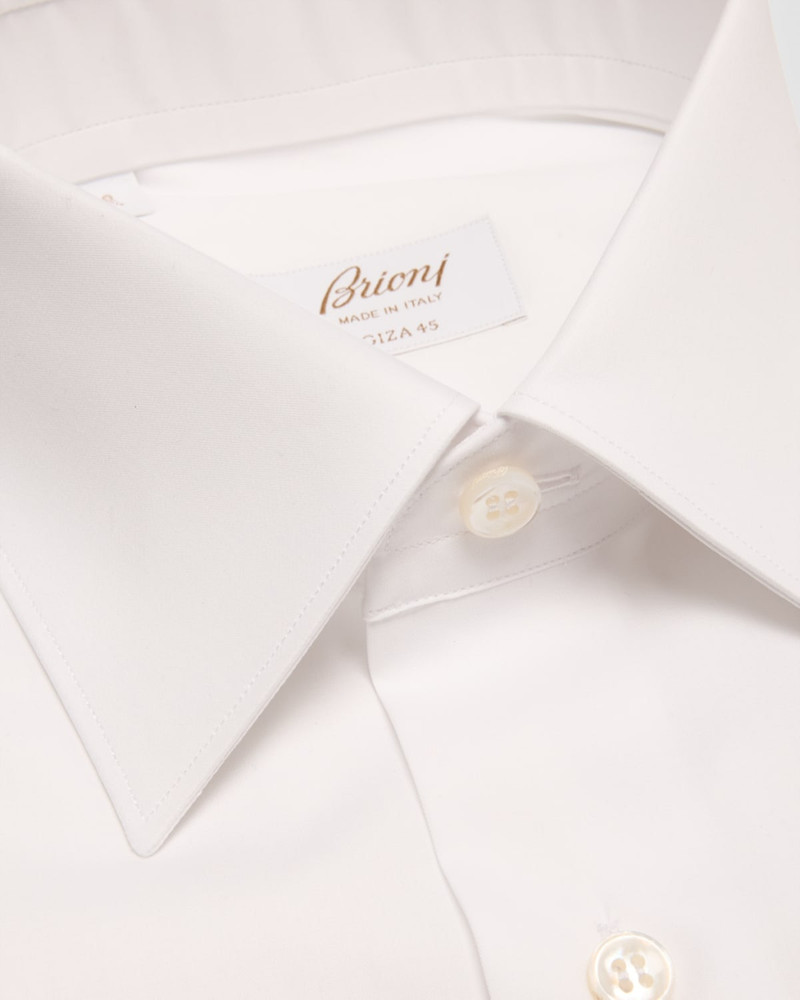 Brioni Men's Brew Giza 45 Cotton Twill Dress Shirt outlook