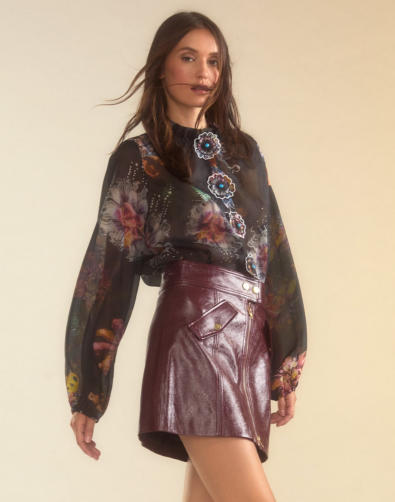 Harper Vegan Leather Skirt - 3