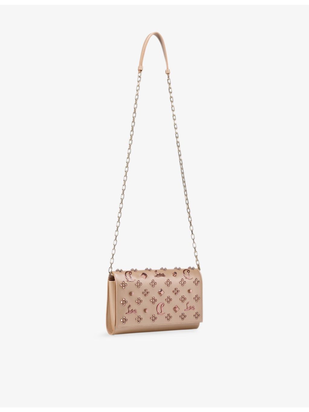 Paloma Pearlescent-Leather Clutch Bag - 3