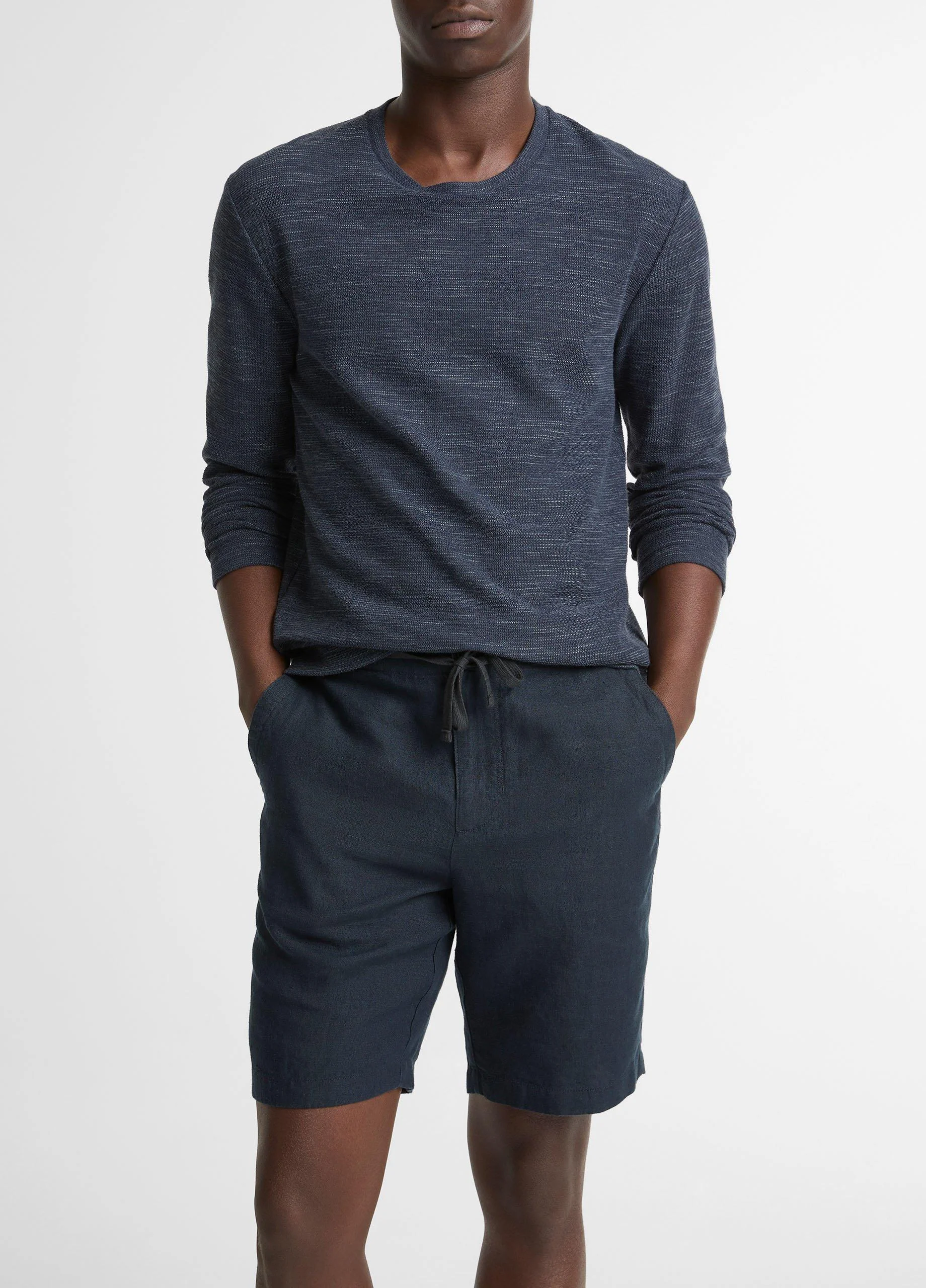 Double-Knit Cotton-Blend Long-Sleeve Shirt - 1