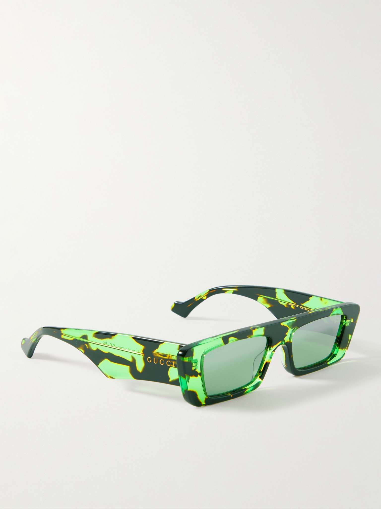 Rectangle-Frame Tortoiseshell Recycled-Acetate Sunglasses - 3