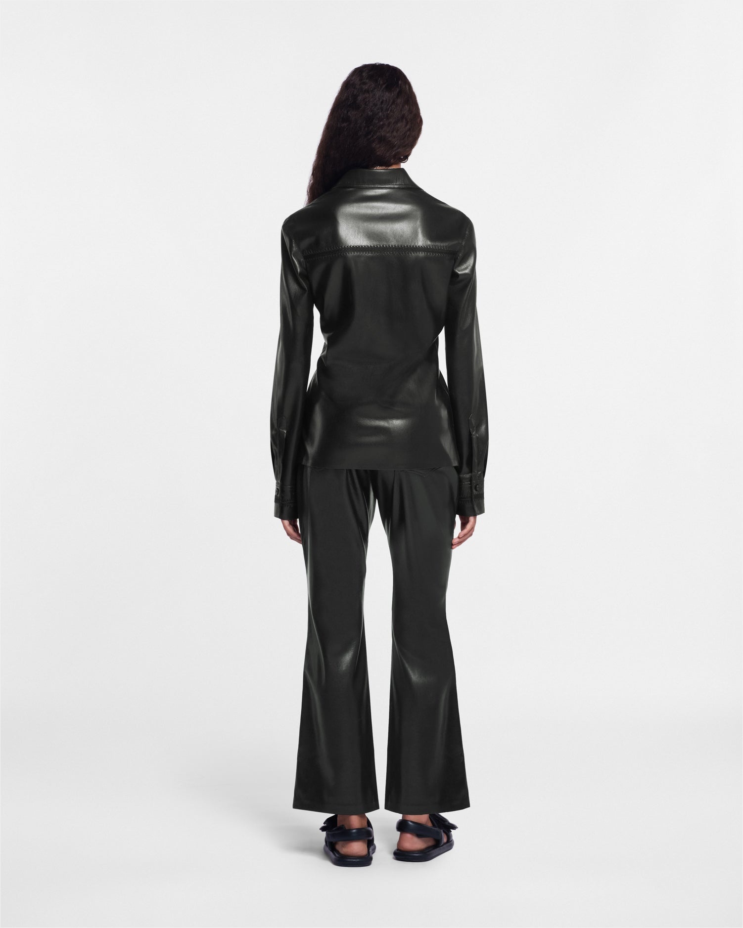 JESCA - OKOBOR™ alt-leather pants - Black - 3
