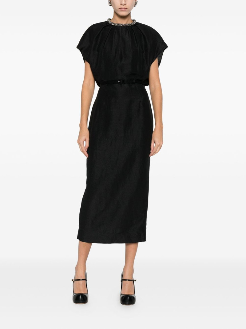 ROLAND MOURET round-neck midi dress outlook