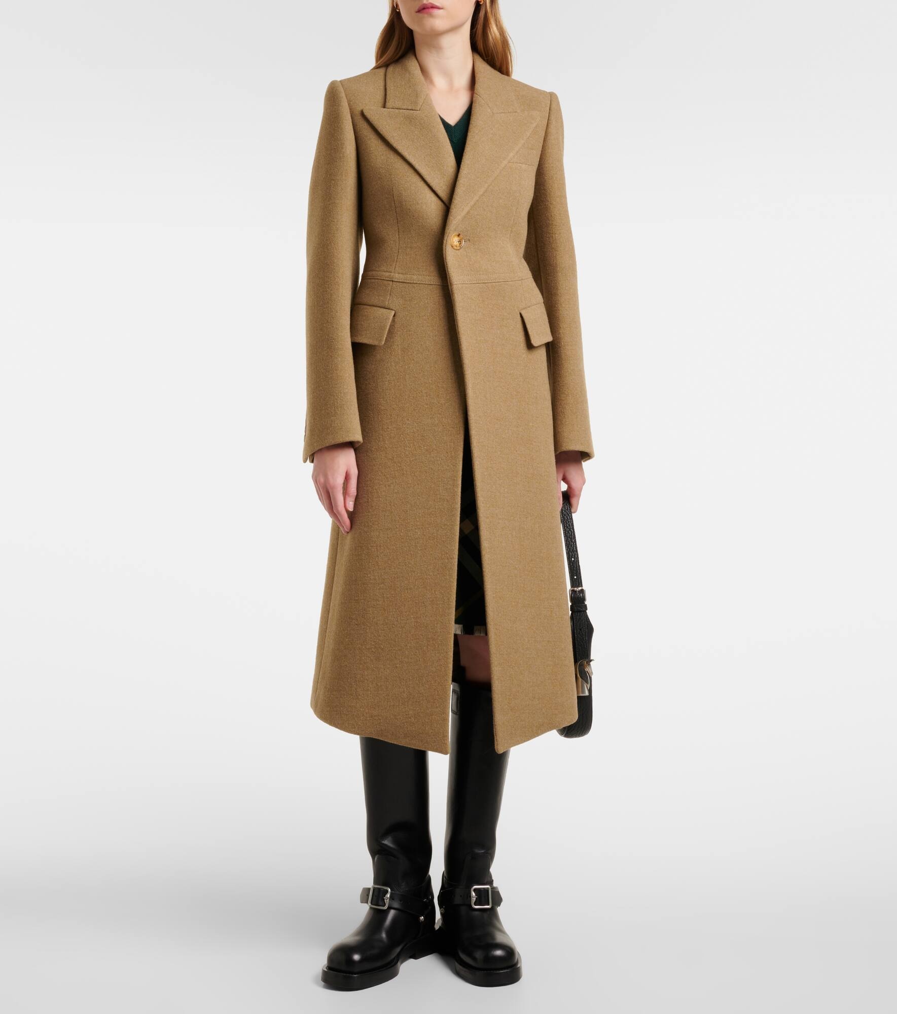 Single-breasted wool coat - 7