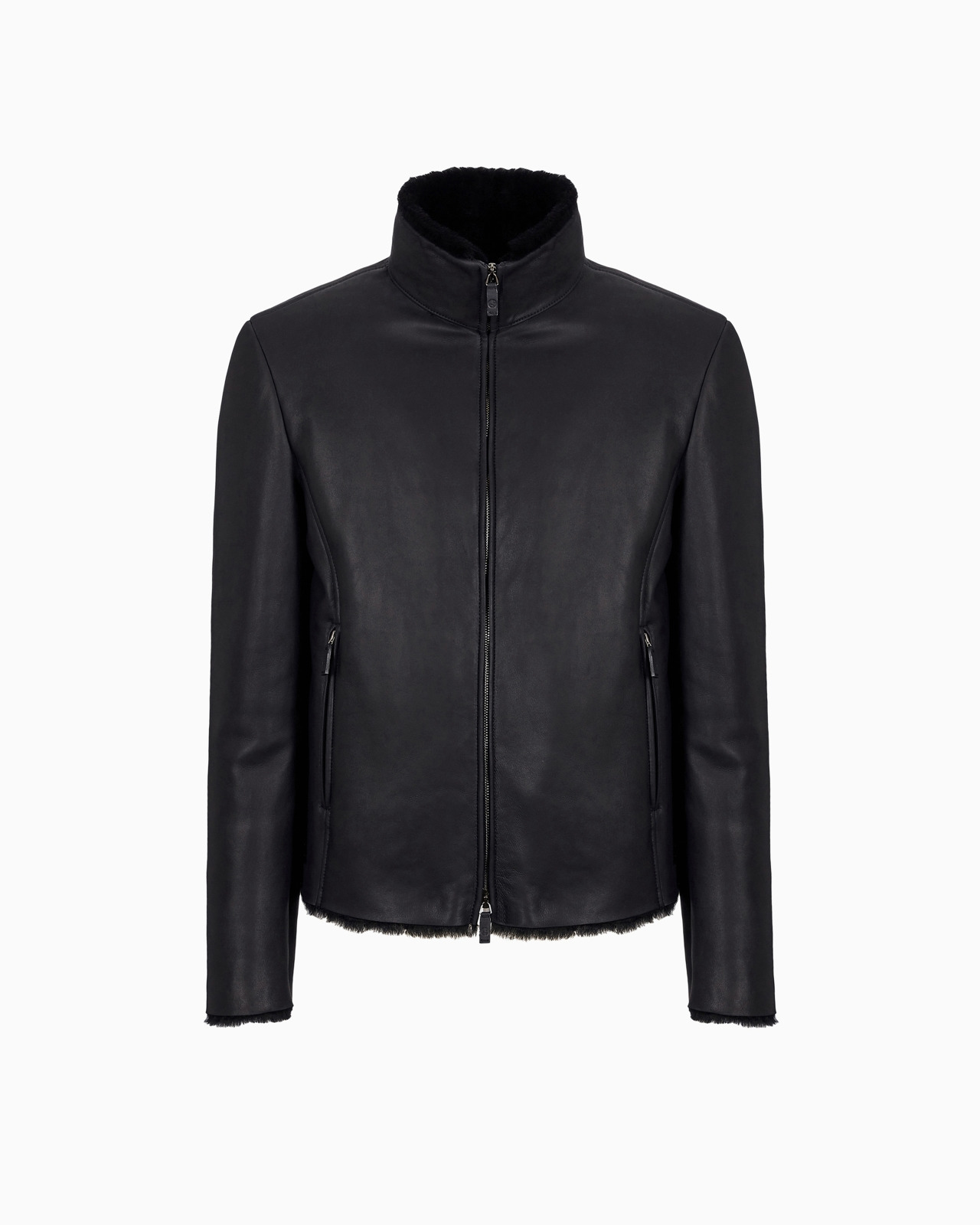 Zipped sheepskin blouson - 1