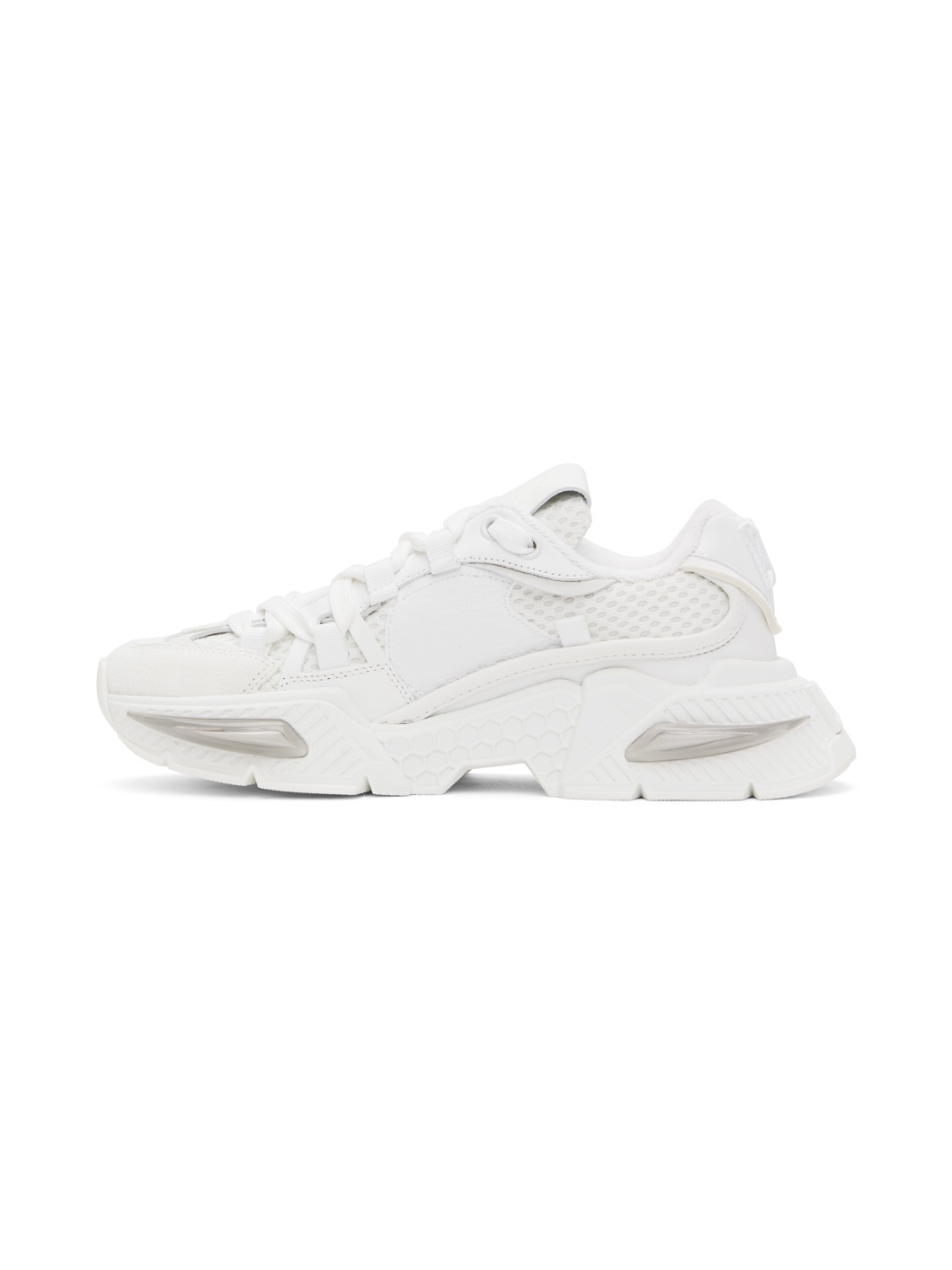 White Mixed-Material Airmaster Sneakers - 3