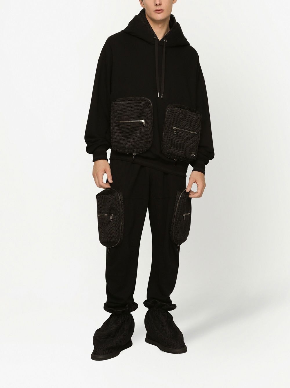 pouch-pocket hooded jacket - 3