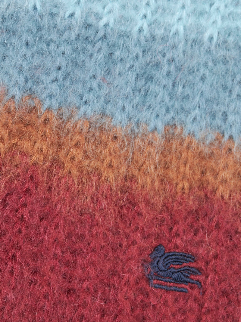 STRIPED MOHAIR BERET 3