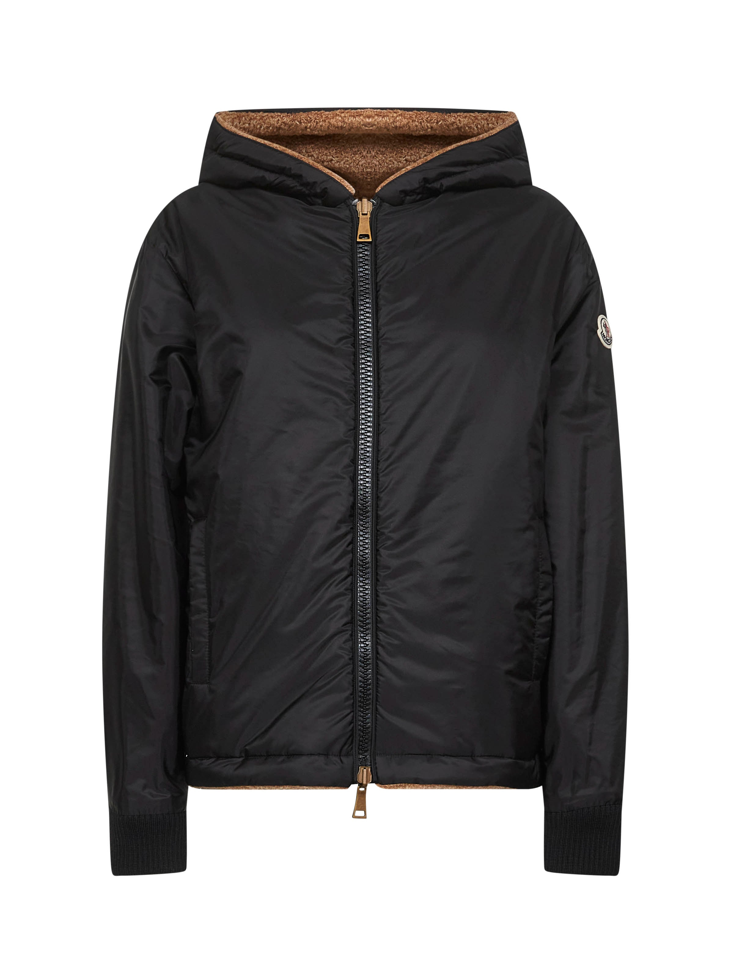 Black reversible padded hoodie - 3