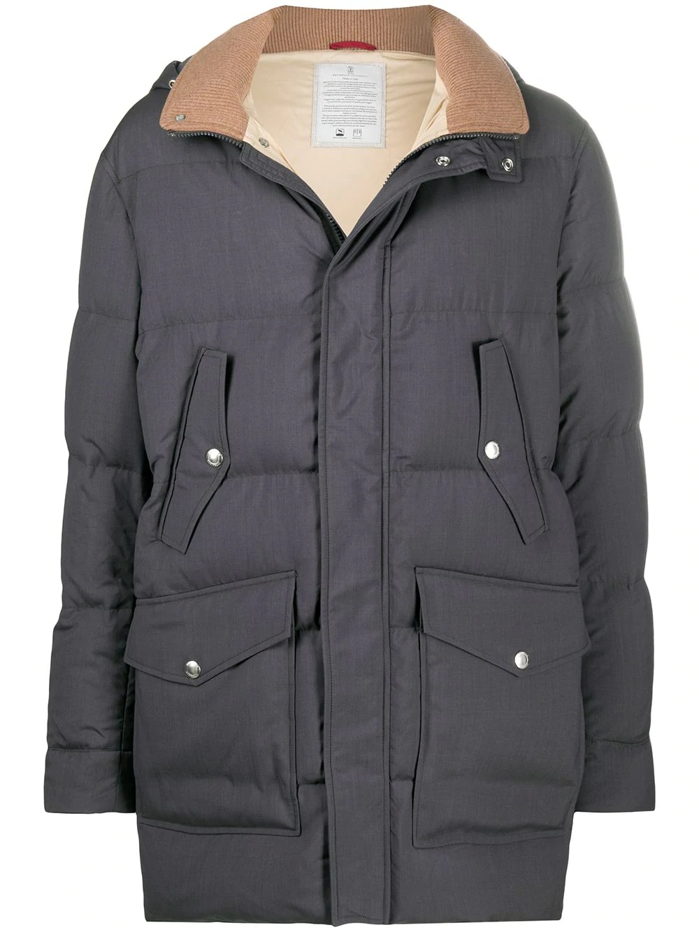 quilted down coat - 1