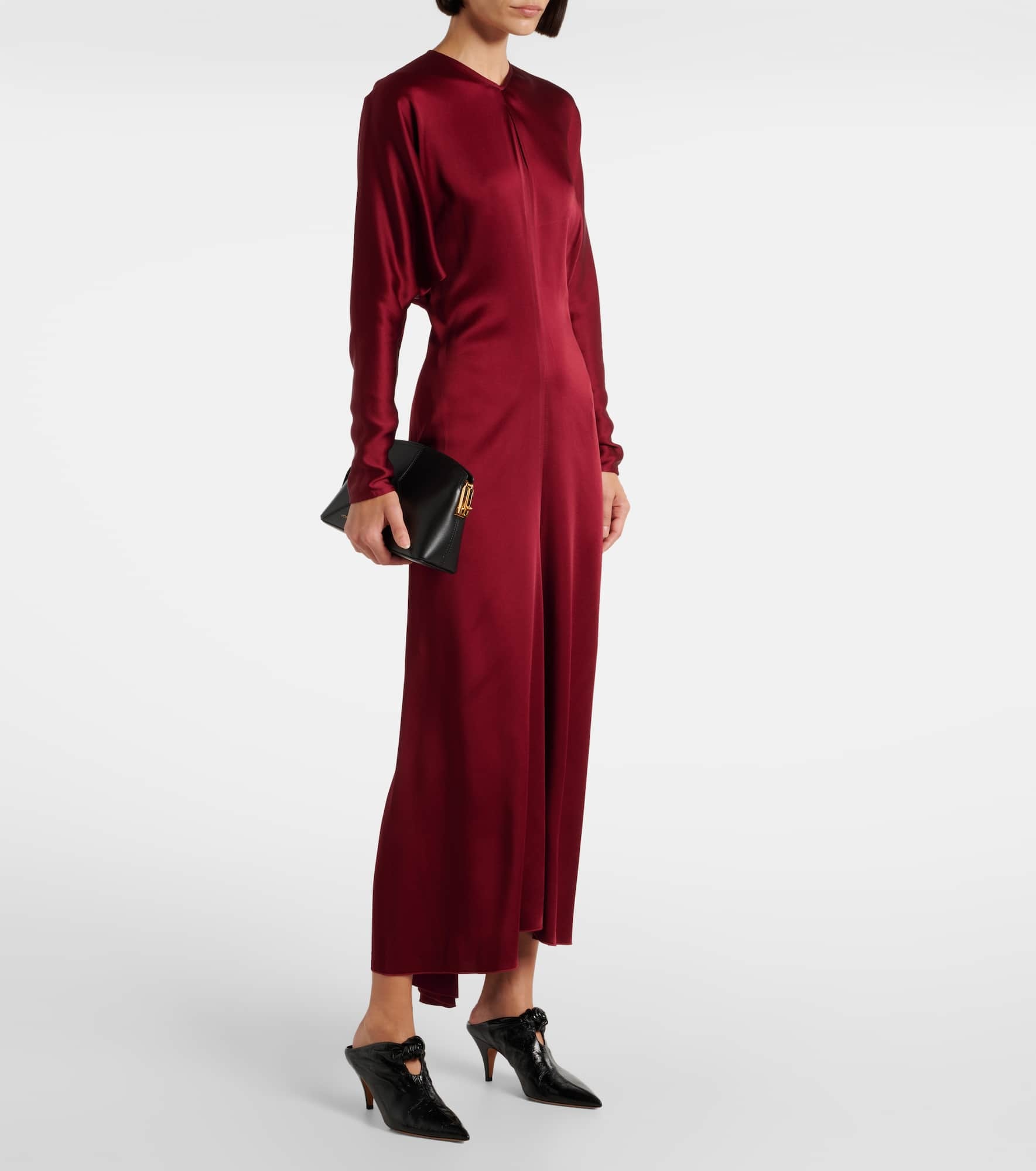 Satin crêpe maxi dress - 2