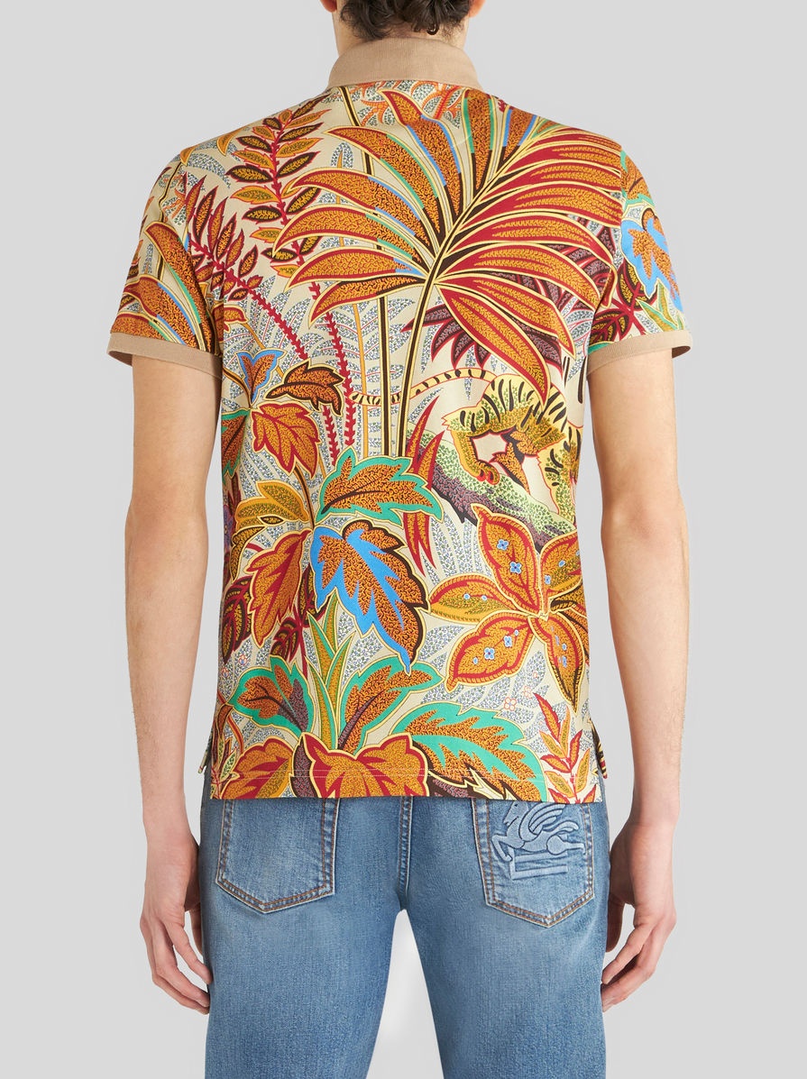 POLO SHIRT WITH PEACOCK PRINT - 4