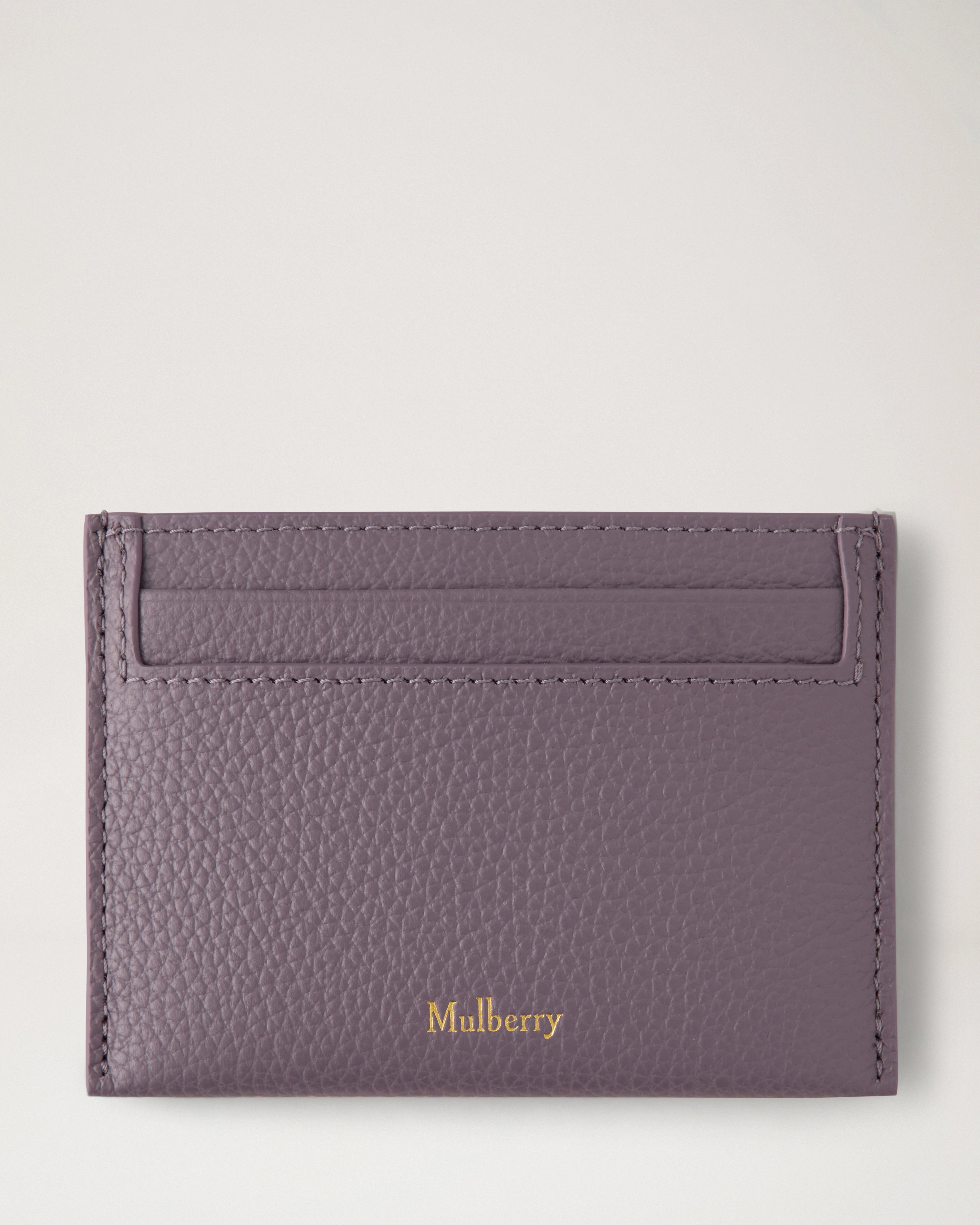 Credit Card Slip Dusky Mauve Small Classic Grain - 1