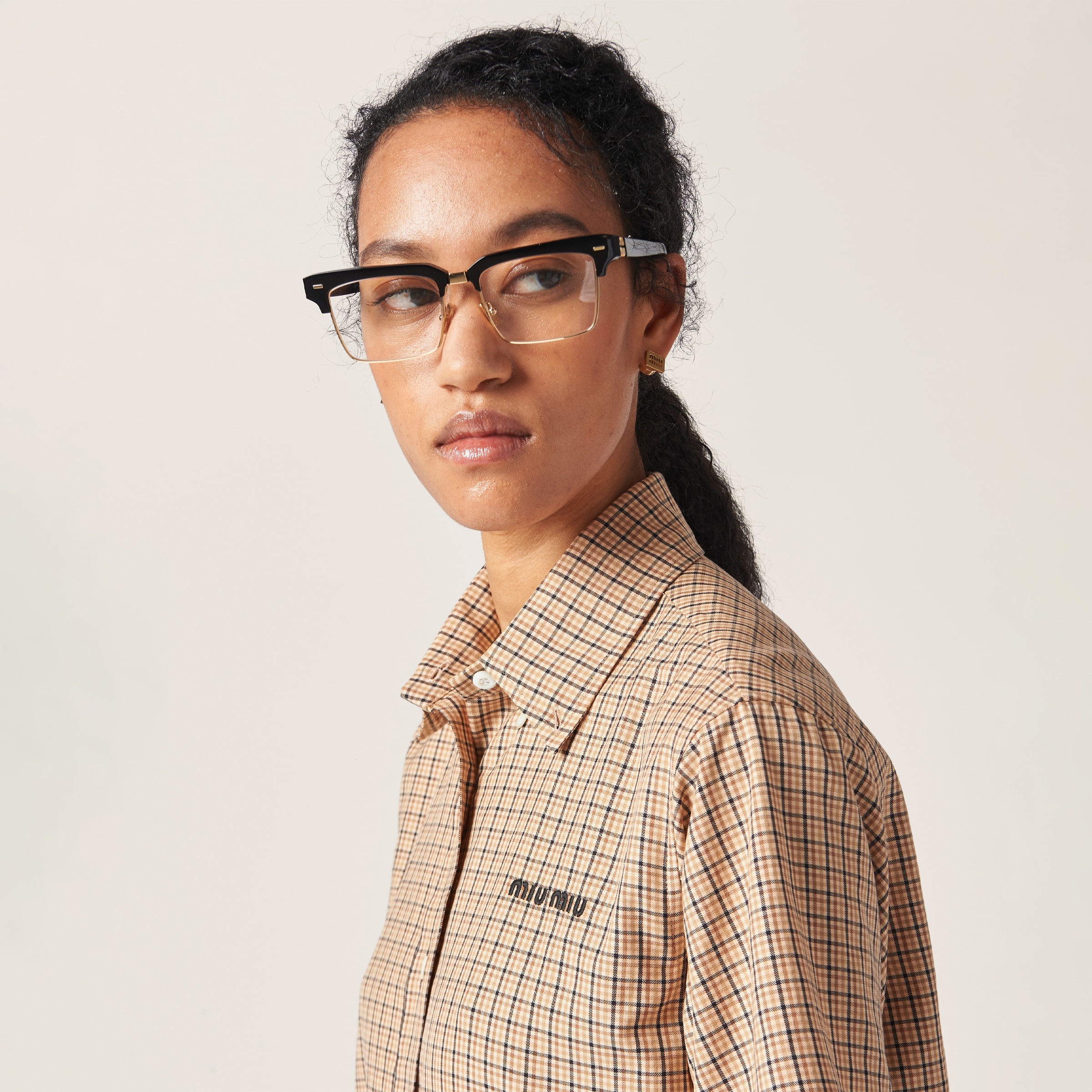 Pleated check dress - 5