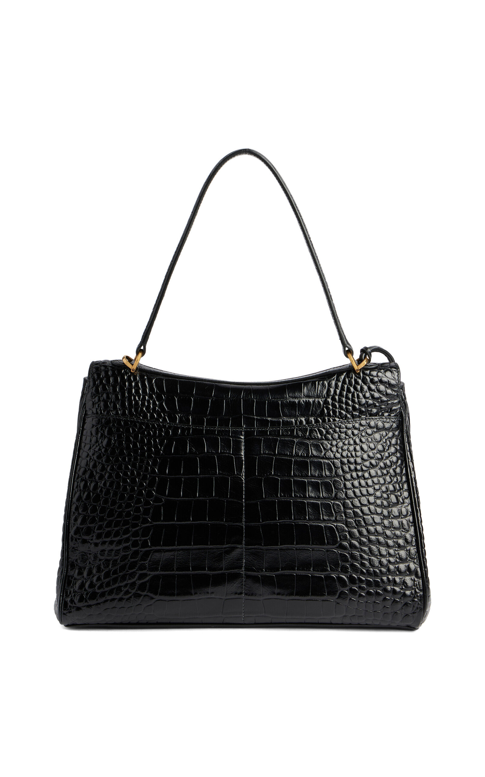 Rodeo Medium Croc-Effect Leather Top Handle Bag black - 5