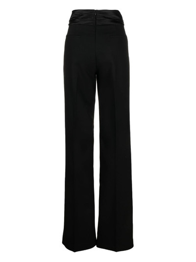 LaQuan Smith sash-detail tailored wool trousers outlook