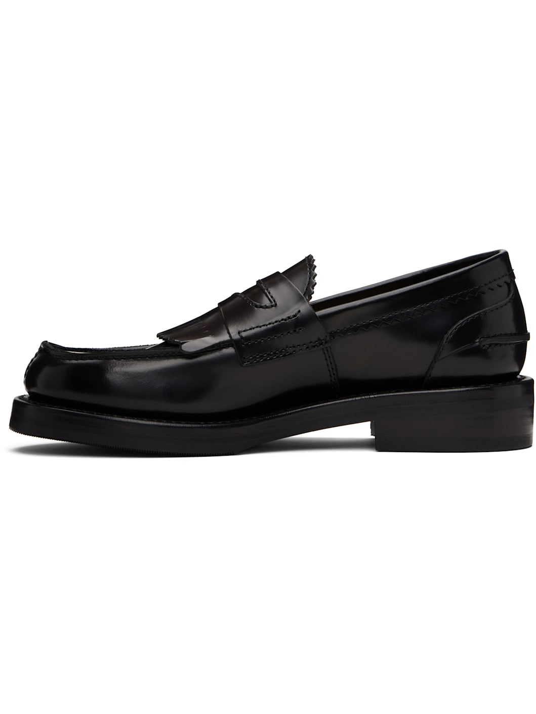 Black Leather Loafers - 3