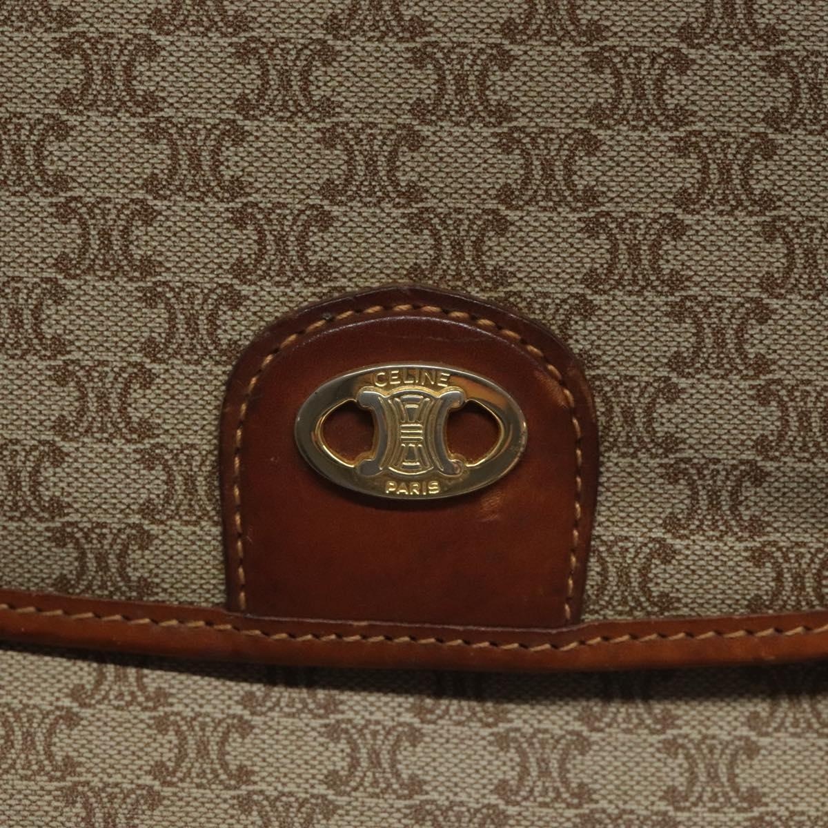 CELINE Macadam Canvas Hand Bag Beige - 14