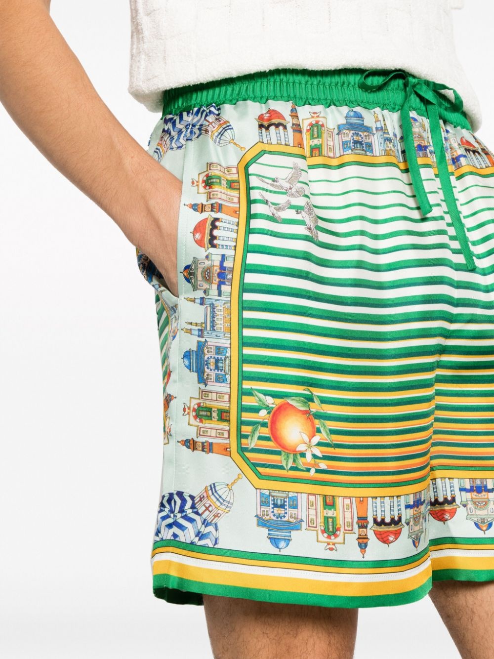 City Scape silk shorts - 5