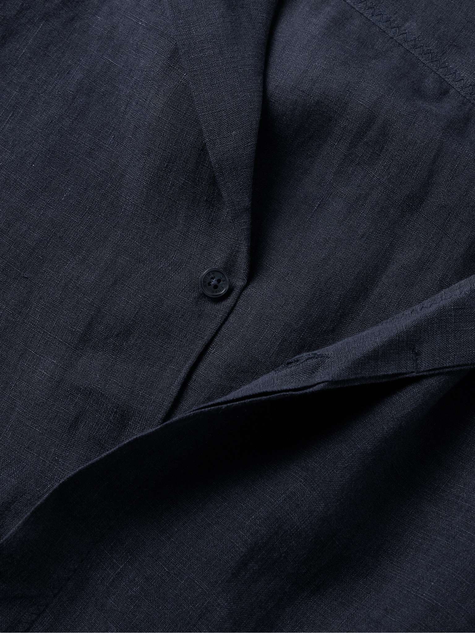Maitan Camp-Collar Linen Shirt - 4