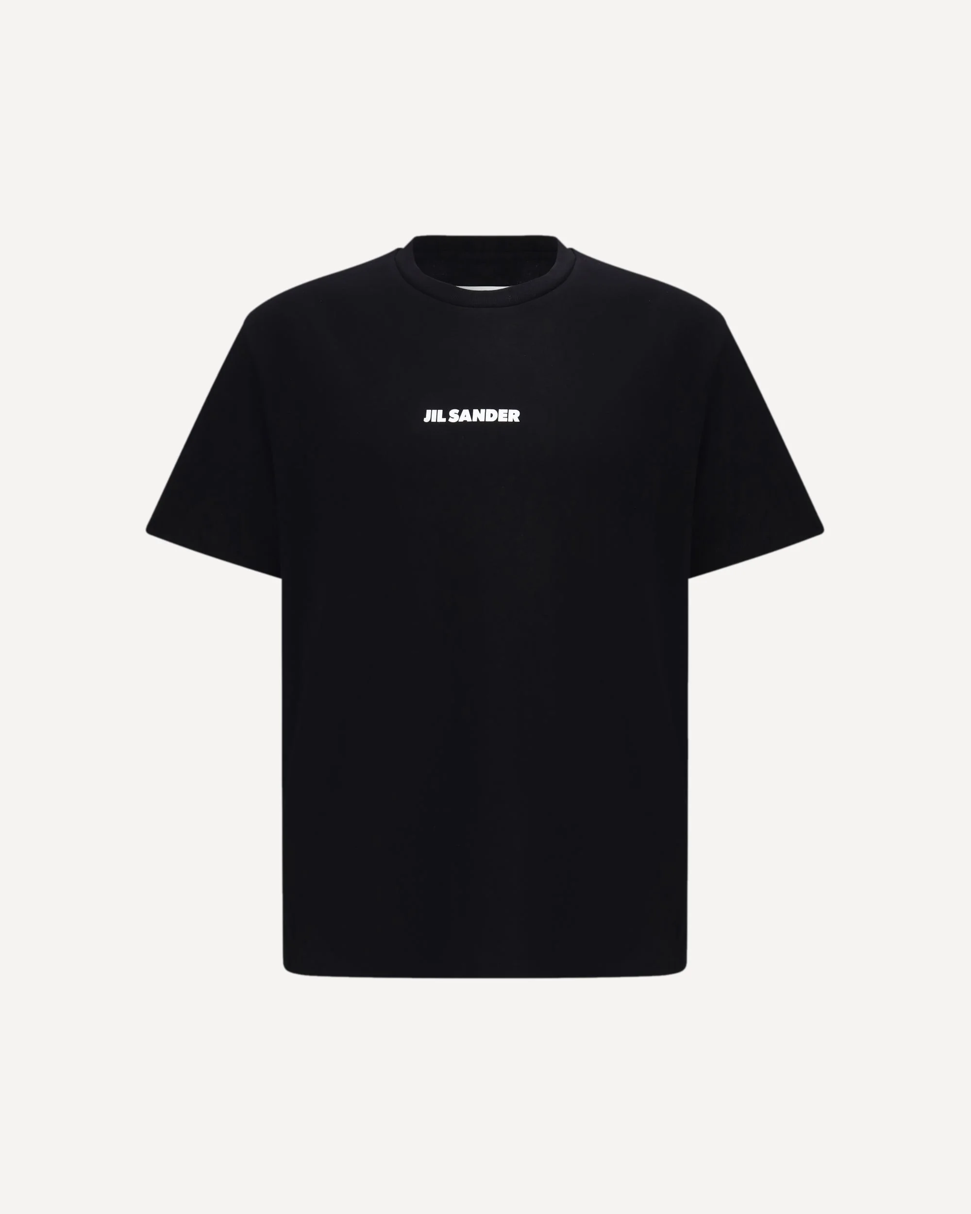 Crew-neck cotton T-shirt with printed logo - 1