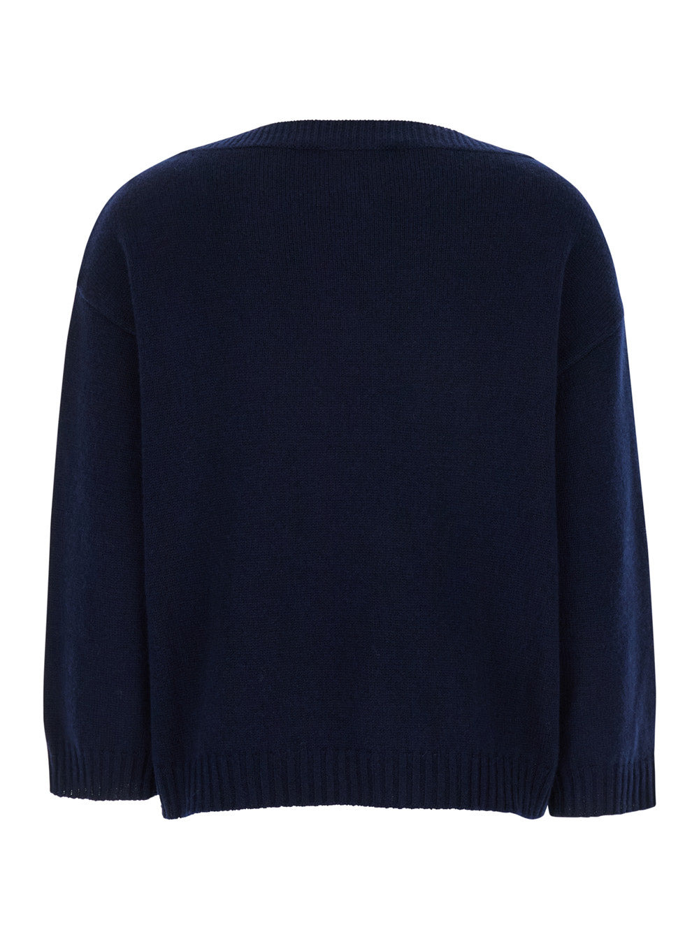 Valentino Women Blue Sweater With Vlogo Detail In Cashmere Woman - 2