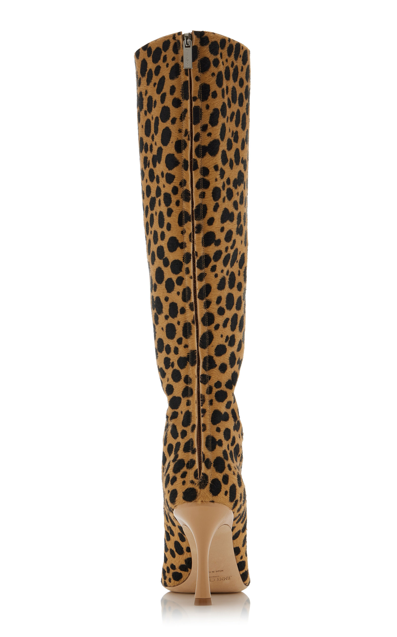 x Conner Ives Gloria Cheetah-Print Pony Hair Knee Boots animal - 5