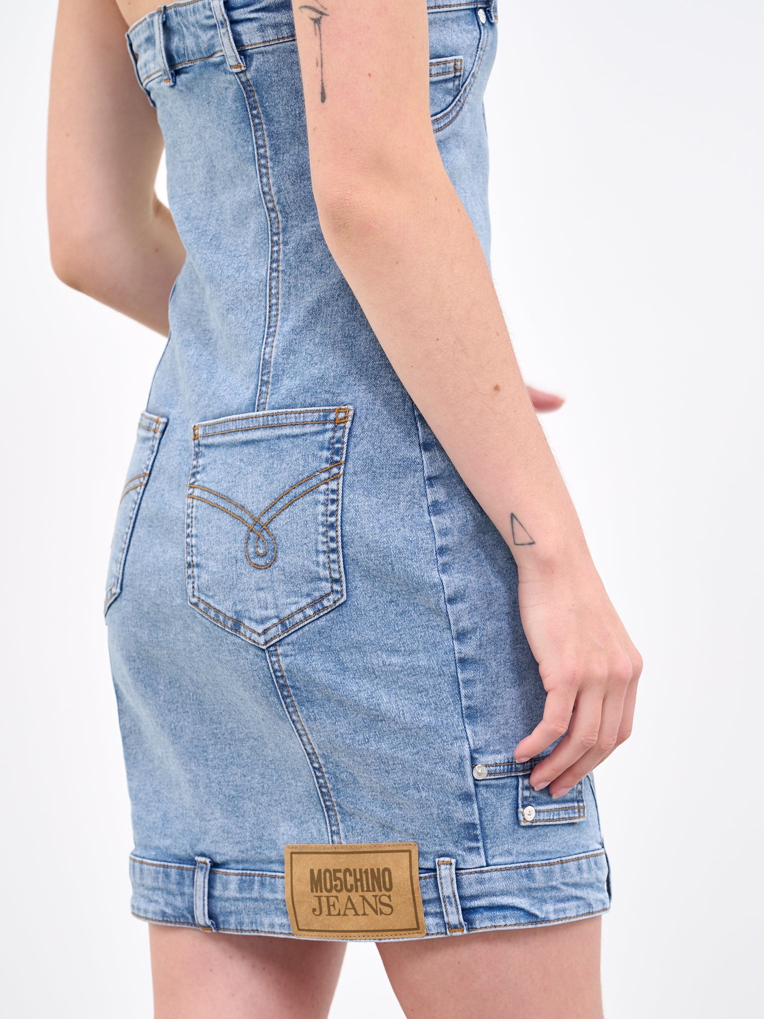 Denim Bustier Mini Dress - 5