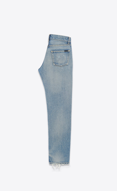 SAINT LAURENT straight-leg jeans in charlotte blue denim outlook