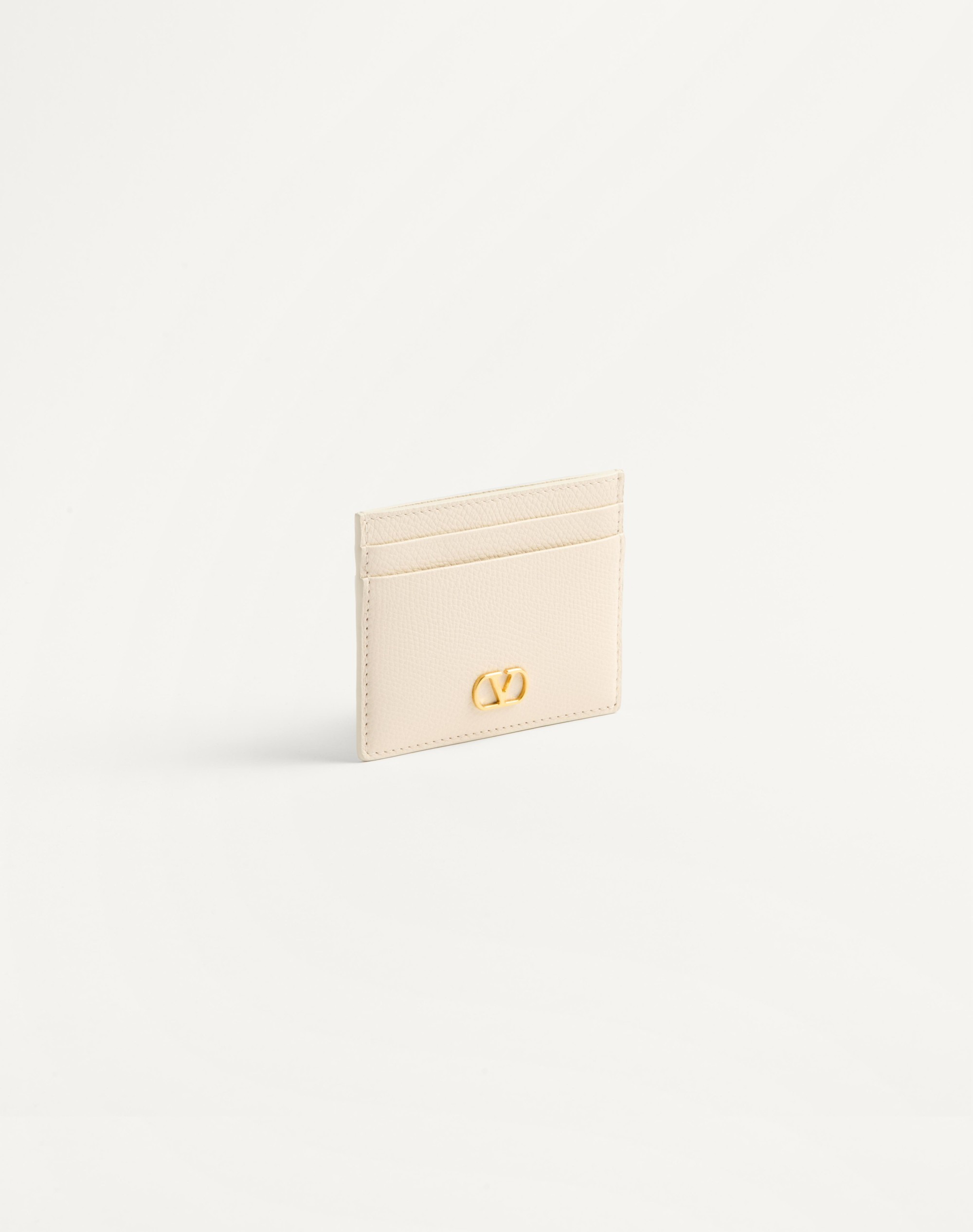VLOGO SIGNATURE GRAINY CALFSKIN CARD HOLDER - 4