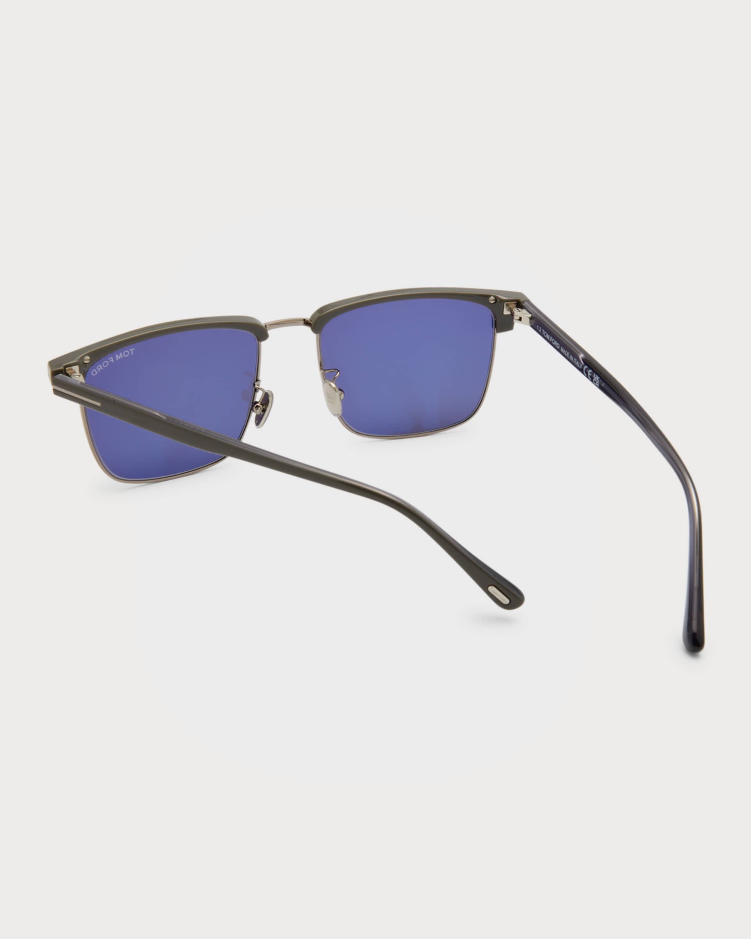 Men's FT0997-Hudson Half-Rim Square Sunglasses - 2