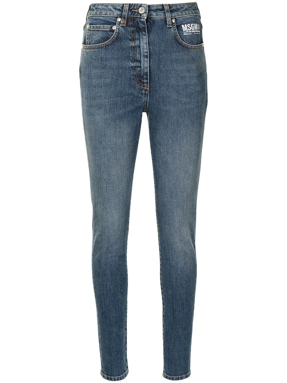 high-rise skinny jeans - 1