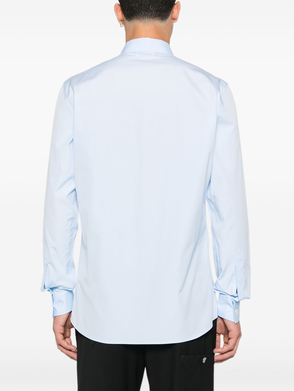 logo-embroidered long-sleeved shirt - 4