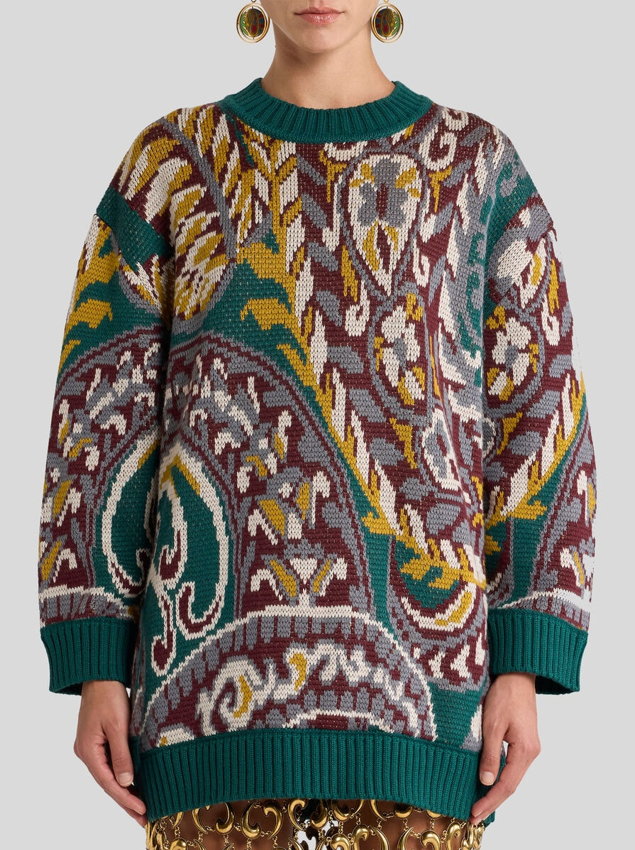 PAISLEY JACQUARD SWEATER IN WOOL - 2