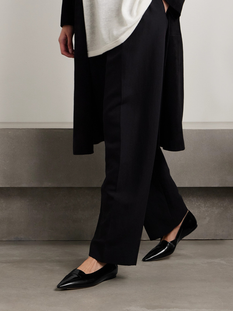 The Row Viv Glossed-leather Ballet Flats outlook